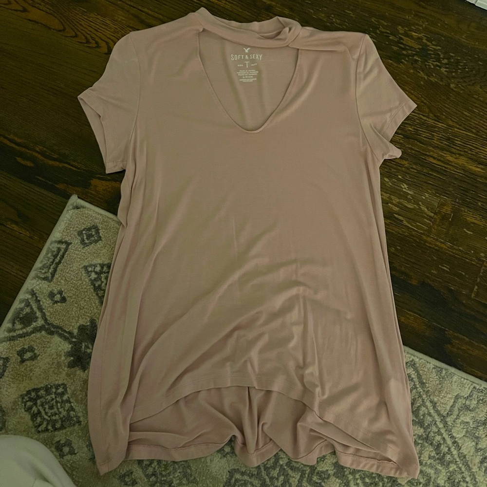 American Eagle oversized scoop neck t-shirt